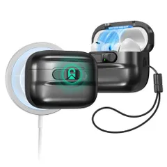 ◆ESR AirPods Pro3 ケース(2025) MagSafe対応 AirPods Pro 第3世代 2025用 マグネット蓋ロック 耐衝撃 ランヤード付き 落下保護カバー 衝撃吸収 エアーポッズプロ3専用 ブラック 28642544