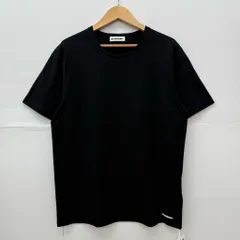 極美品 JIL SANDER+ 22SS PLANT SHIRT BLACK サイズXL JPUU707512 ジルサンダー 裾ロゴ Tシャツ ブラック 黒 無地 ワンポイント 半袖 【X0651-001】□211