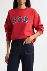 スポーティ アンド リッチ レディース アウター パーカー・スウェット シャツ コットン ロゴ グラフィック Sporty Rich Ivy Logo Appliqu Cotton Graphic Sのサムネイル