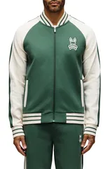 サイコバニー メンズ アウター ジャケット・ブルゾン ニット Psycho Bunny Stiles Knit Bomber Jacket Garden Topiaryのサムネイル
