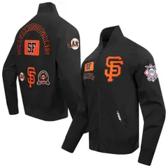 プロスタンダード メンズ アウター ジャケット・ブルゾン Mens Pro Standard Black San Francisco Giants Area Code Twill FullZip Ja