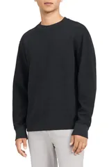 セオリー メンズ アウター パーカー・スウェット セーター Theory Meir Crew Studiottoman Sweater Black ブラックのサムネイル