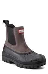 ハンター メンズ シューズ ブーツ・レインブーツ Hunter Suffolk Waterproof Insulated Boot Black Smoked Pearl パール