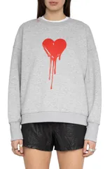 ザディグ エ ヴォルテール レディース アウター パーカー・スウェット シャツ コットン グラフィック Zadig Voltaire Oscar Flowing Heart Graphic Organのサムネイル