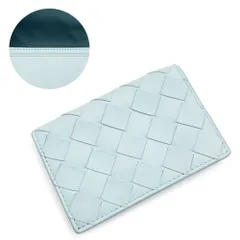 【未使用・保管品】ボッテガ ヴェネタ BOTTEGA VENETA カードケース イントレチャート 名刺入れ ブルー グリーン バイカラー 593115 箱付