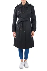 ロンドンフォグ レディース アウター ジャケット・ブルゾン コットン London Fog Cotton Blend Trench Black ブラックのサムネイル