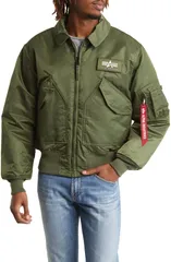 アルファインダストリーズ メンズ アウター ジャケット・ブルゾン Alpha Industries CWU 45P Bomber Jacket Sage セージのサムネイル