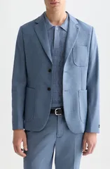 スコッチアンドソーダ メンズ アウター ジャケット・ブルゾン レギュラーフィット ブレザー Scotch Soda Structured Regular Fit Blazer Pageant Blueのサムネイル