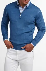 デイビッドドナヒュー メンズ アウター パーカー・スウェット ハーフジップ ウール セーター Davidonahue Skipper Merino Wool Blend Quarter Zip Swe