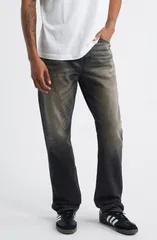 ビリオネアボーイズクラブ メンズ ボトムス デニムパンツ ジーンズ Billionaire Boys Club Mercer Heart Fit Jeans Quattro Black ブラック