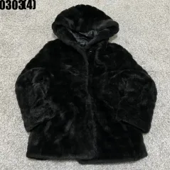 ブラック フード ファー コート