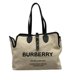 BURBERRY/Burberry(バーバリー) トートバッグ - 8031318 アイボリー×黒 レザー