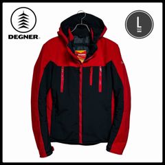デグナー DEGNER ソフトシェル ジャケット ライディング ツーリング 赤 L プロテクター付属 防風 防寒