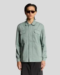 ライルアンドスコット メンズ アウター ジャケット・ブルゾン シャツ Lyle Scott Long Sleeve Multi Pocket Overshirt Cold Mint ミントのサムネイル