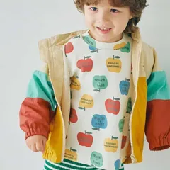 《新品》総柄ストレッチ長袖Tシャツ 80㎝ p.premier 子供服 長袖 P106026