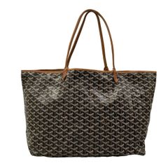 GOYARD(ゴヤール) トートバッグ サンルイGM 黒×白×ブラウン レザー