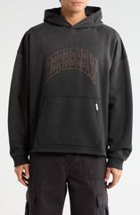 リプレゼント メンズ アウター パーカー・スウェット コットン ロゴ Represent Beaded Logo Cotton Hoodie Stained Black ブラック