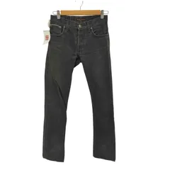 ヌーディージーンズ Nudie Jeans GRIM TIM ボタンフライ ブラックデニムパンツ メンズ  W28 L32