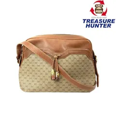 GUCCI(グッチ) マイクロGG タッセル ショルダーバッグ ブラウン PVCレザー レディース バッグ 【102060015001】