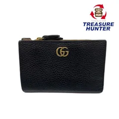 GUCCI グッチ GGマーモント 二つ折り財布 546588・203887  レザー ブラック×ベージュ レディース 財布 【102060384003】