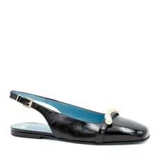 ヴァレンティーナ レディース シューズ パンプス Valentina Rangoni Brina Slingback Flat Black Patent ブラック