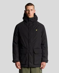 ライルアンドスコット メンズ アウター ジャケット・ブルゾン パーカー Lyle Scott Long Sleeve Hooded Membrane Parka Jet Black ブラックのサムネイル
