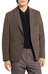 セオリー メンズ アウター ジャケット・ブルゾン コート ニット Theory Clinton Textured Knitwill Sport Coat Brownwood Multi マルチカラー
