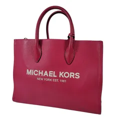 B-3  MICHAEL KORS MIRELLA マイケルコース ミレラ  トートバッグ ピンク ロゴ レザー A4 大容量 通勤通学 ビジネスバッグ 081-1-260213 24-15