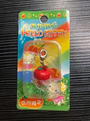 ハローキティ ファスナーマスコット 信州限定 りんご 傘 アンブレラ