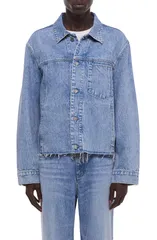 ヘルムート ラング メンズ ボトムス デニムパンツ ジャケット Helmut Lang Brooklyn Raw Hem Denim Trucker Jacket Vintage Blue Washのサムネイル