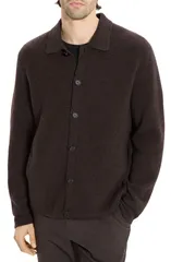 セオリー メンズ アウター パーカー・スウェット カーディガン Theory Cameron Cashmere Cardigan Brownwood Melangeのサムネイル