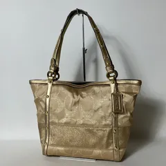 2512-61｜コーチ シグネチャー ハンドバッグ ゴールド