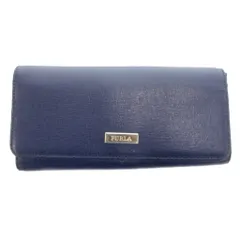 フルラ FURLA 長財布 ウォレット レザー 本革 青 ブルー /FF