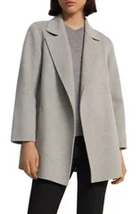 セオリー レディース アウター ジャケット・ブルゾン ウール Theory Clairene Wool Cashmere Jacket Melange Grey Qd0 グレー