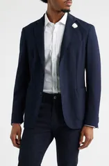 ボス メンズ アウター ジャケット・ブルゾン コート BOSS Hanry Sport Coat Dark Blue ブルー
