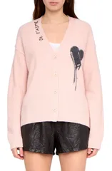 ザディグ エ ヴォルテール レディース アウター パーカー・スウェット Vネック カーディガン Zadig Voltaire Mikyz Heart Appliqu Cashmere VNeck Caのサムネイル