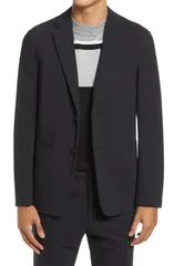 セオリー メンズ アウター ジャケット・ブルゾン ブレザー ニット Theory Clinton Precision Ponte Knit Blazer Black ブラック