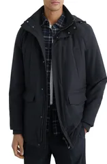 レイス メンズ アウター ジャケット・ブルゾン コート Reiss Lord Padded Coat with Removable Hood Navy ネイビー