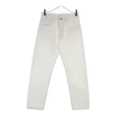 PRADA (プラダ) 21AW Cropped Tapered Jeans クロップドテーパードジーンズ デニムパンツ アンクルカット 5ポケット ボタンフライ トライアングルロゴプレート ホワイト GEP303のサムネイル