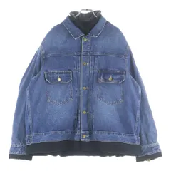 Sacai (サカイ) 25SS×LEVI'S Men's Denim x Matelasse Twill Reversible Blouson リーバイス マトラッセツイル リバーシブル デニムジャケット インディゴ 25-03706Mのサムネイル