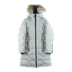 CANADA GOOSE (カナダグース) BLACK LABEL PEMBINA COAT ブラックレーベル ペンビナ フードファー ジップアップ フーデッド ダウンジャケット コート グレー レディース RFID 2573L
