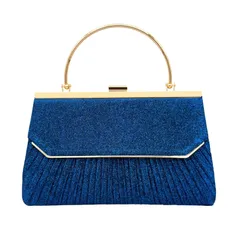 [ハルジオ] パーティーバッグ 結婚式 バック ハンドバッグ ショルダーバッグ クラッチバッグ レディース ショルダー チェーン フォーマル オケージョン ドレス ゲスト お呼ばれ 披露宴 成人式 卒業式 パーティー カバン 可愛い お洒落 人気  [ブルー]