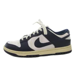 ナイキ NIKE WMNS Dunk Low Vintage Navy スニーカー シューズ ローカット 27cm 白 ホワイト 紺 ネイビー DD1503-115 /FF