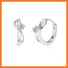 【新品】 FH.bird アクアマリン ピアス レディース 人気 ピアス シルバー925 金属アレルギー対応 フープピアス 3月誕生石 シンプル 記念日 プレゼント 女性 20代 30代 40代 バレンタイン ギフト ホワイトデー お返し 入学式 卒業式 0