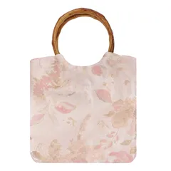 [ハルジオ] 和装バッグ 袴 バッグ 和装 浴衣 レディース ハンドバッグ 小さめ ミニ バンブーハンドル 竹 持ち手 かばん おしゃれ かわいい お洒落 可愛い 小物 祭 浴衣用 着物 和服 結婚式 成人式 パーティー ドレス 人気 トレンド ( [ピンク]