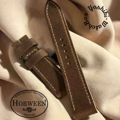 hor-257 HORWEEN ダービー / ブラウン 腕時計ベルト (ラグ20mm - バックル幅18mm)