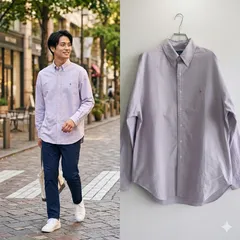 美品✨ ラルフローレン Ralph Lauren ボタン ダウンシャツ 長袖 ワンポイント ポニー 刺繍 ポニー ロゴ クラシックフィット CLASSICFIT 大きめ ビッグシルエット オーバーサイズ ゆるだぼ アメカジ ゆったり オフィス カジュアル