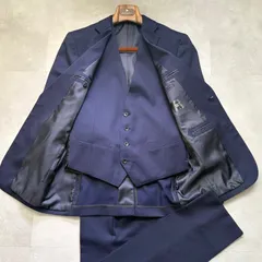 SUIT SELECT スーツセレクト 3ピース スーツ セットアップ ジャケット ベスト リバーシブル:2WAY スラックス 紺 Y6