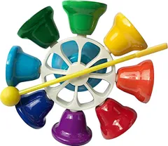 打楽器 ハンドベル 子供用 おもちゃ ミュージックベル 8音色 マレット M0307-7YRM-1