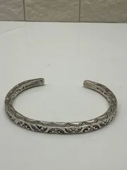 S00246｜インディアンジュエリー｜IndianJewelry｜ブレスレット｜Bracelet｜ステンレス｜総柄｜シルバー色｜小さめ｜アクセサリー｜バングル｜メンズ｜レディース｜ユニセックス｜Y2K｜90S｜古着｜アメカジ｜USA古着｜ヴィンテージ